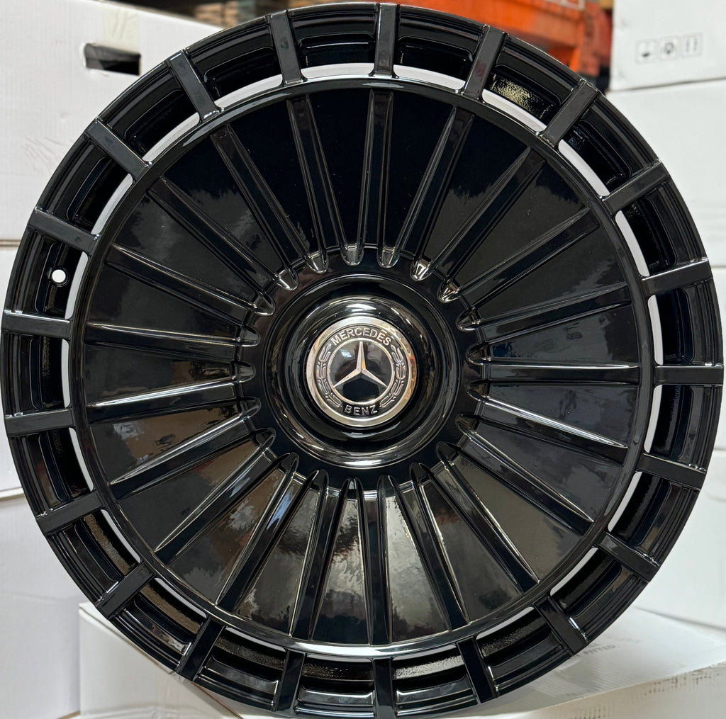 22" Mercedes S-Class S550 S580 Forged Staggered Gloss Black Style 63 Wheels & Rims
