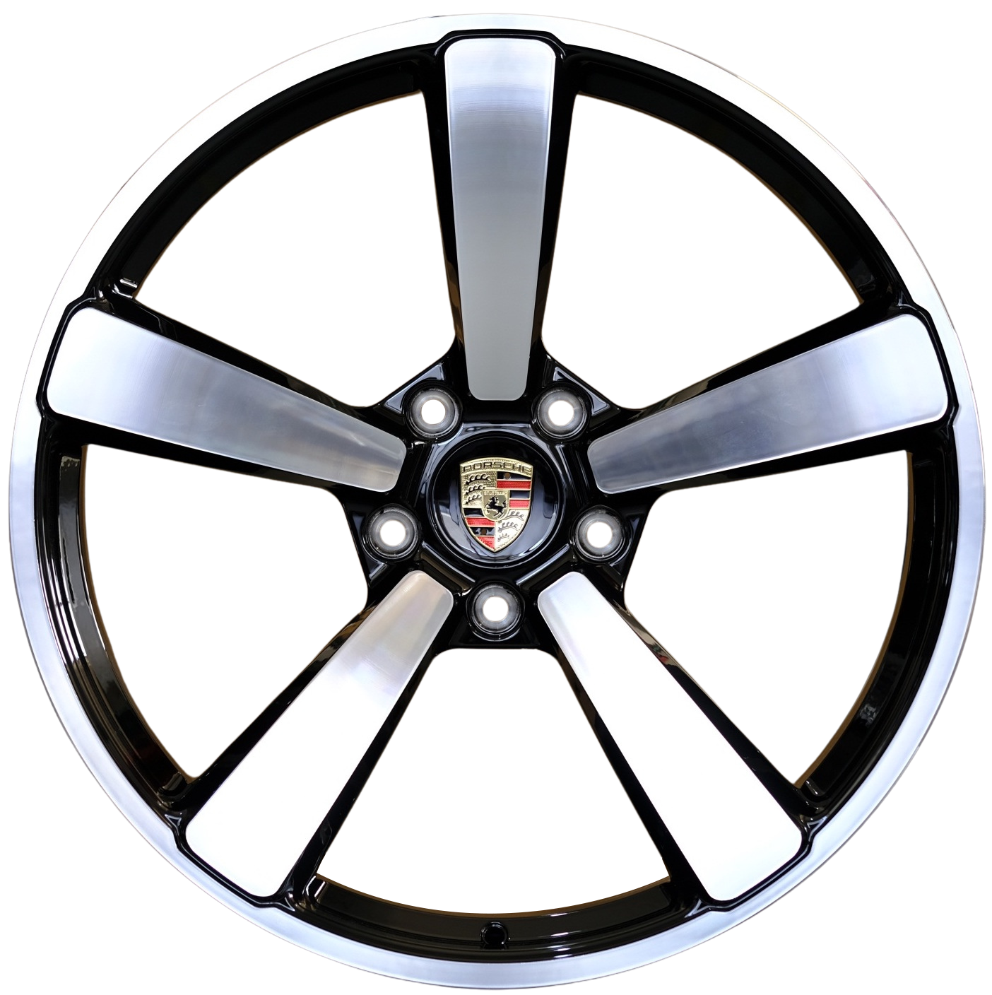 20"/21" Porsche 911 Carrera GTS Turbo S Forged Gloss Black Machined Style 29 Wheels & Rims