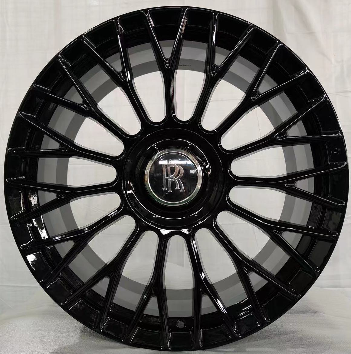 22" Rolls Royce Ghost Wraith Phantom Forged Staggered Gloss Black Style 1620 Wheels & Rims