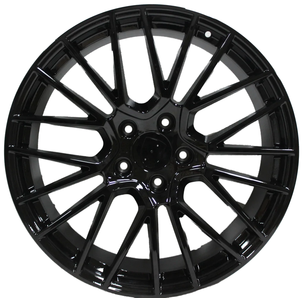 22" Porsche Cayenne Turbo S GTS Gloss Black Mesh Wheels & Rims
