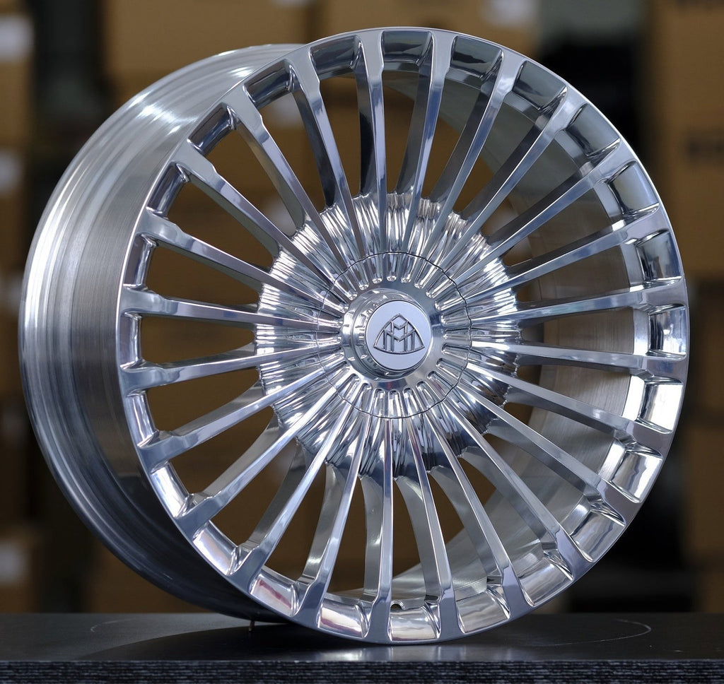 22" Mercedes S-Class S580 S600 Forged Monoblock Polished Wheels & Rims
