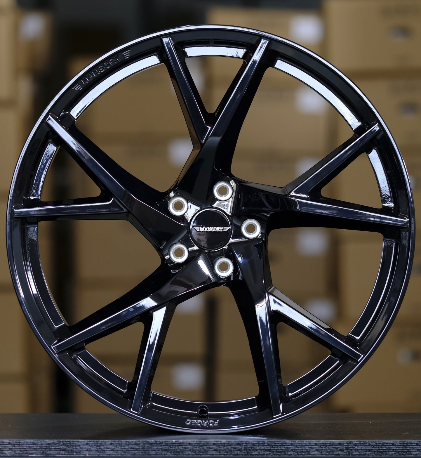 24" Lamborghini Urus Forged Staggered Gloss Black Style 13 Wheels & Rims