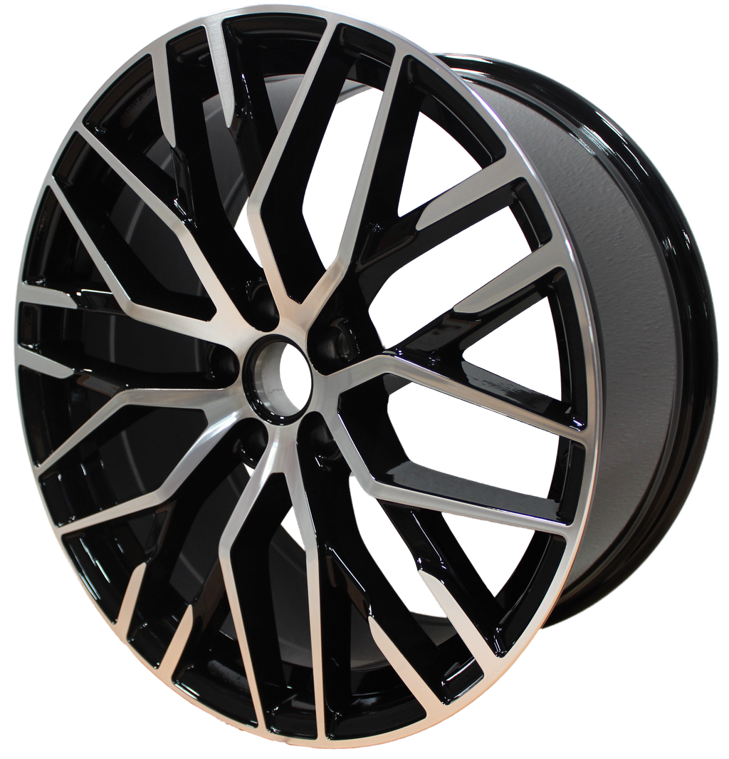 21 INCH RIMS AUDI S LINE R8 STYLE Q3 QS3 Q5 SQ5 Q7 SQ7 MESH MACHINED BLACK WHEELS