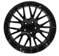 21" Porsche Cayenne S GTS Turbo Mesh Spyder Black Machined Wheels & Rims