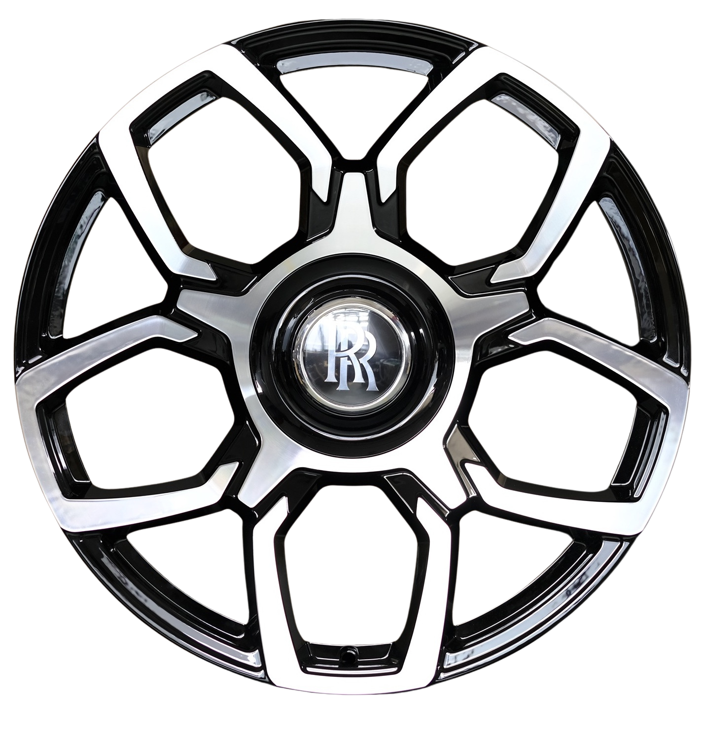 22" Rolls Royce Ghost Cullinan Phantom Forged Black Badge Black Machined Wheels & Rims