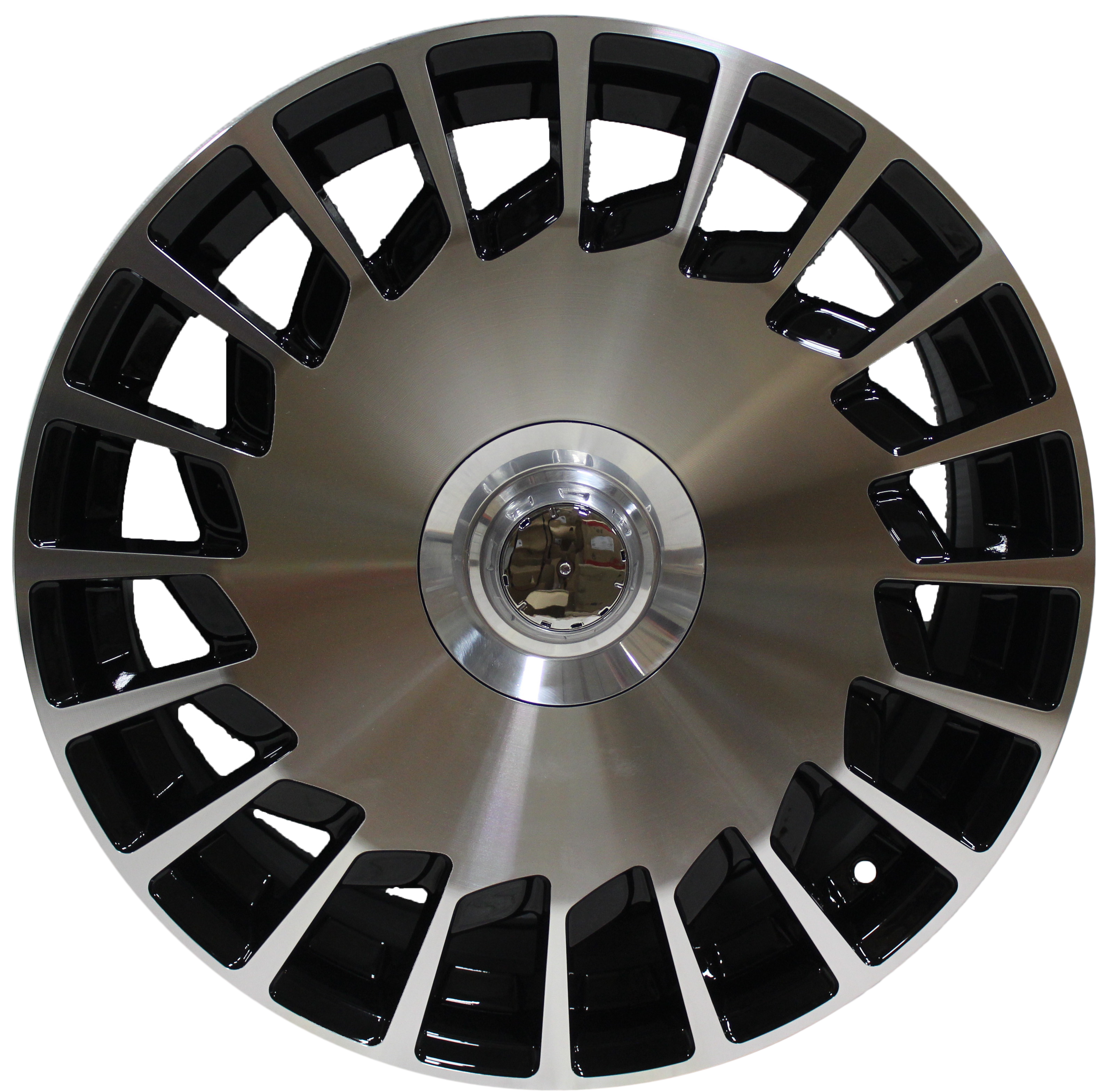 19" Mercedes S-Class Maybach Style Staggered Black Machined Wheels & Rims