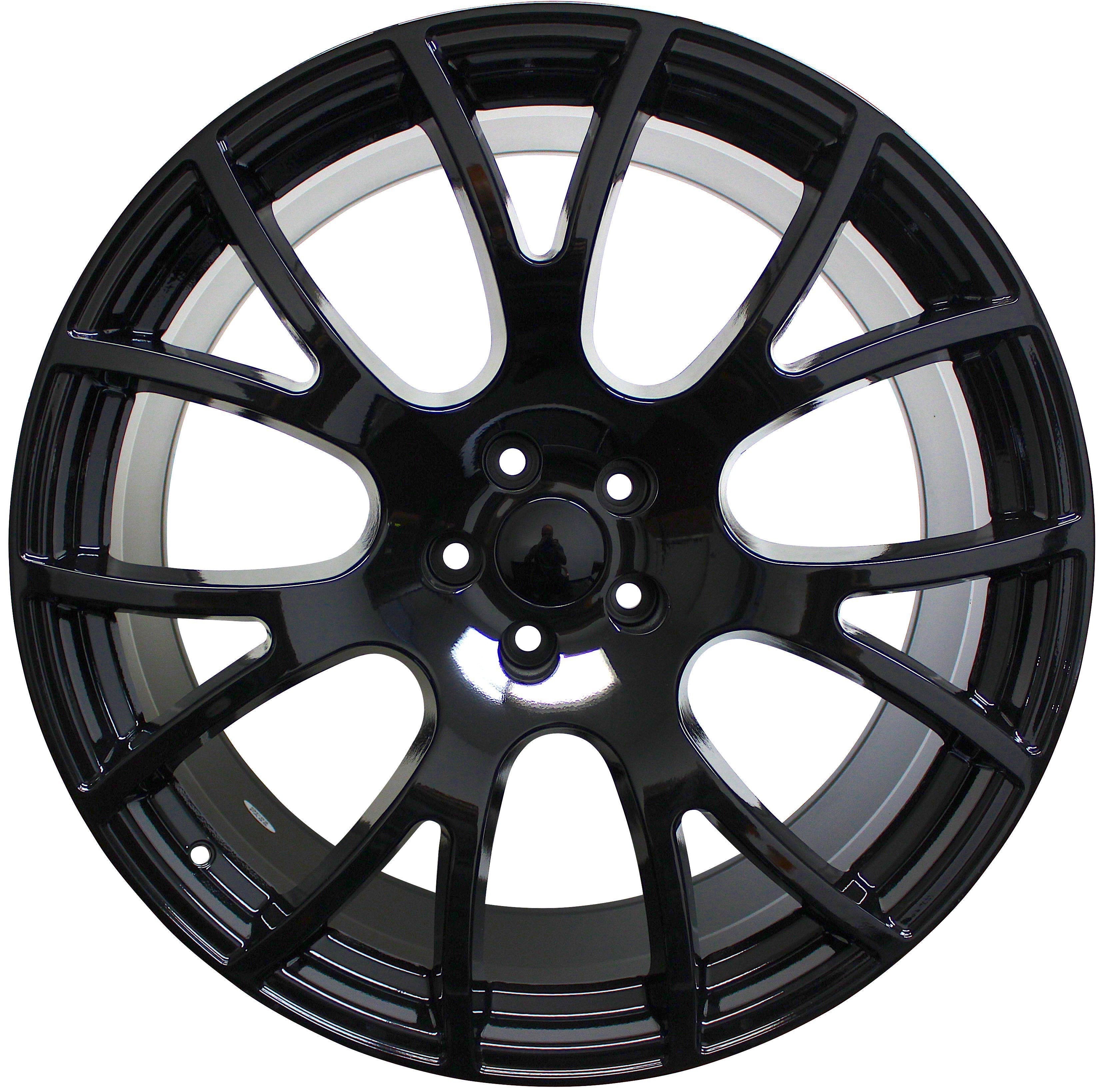 20" Dodge Charger Challenger Magnum Hellcat SRT Staggered Gloss Black Wheels & Rims