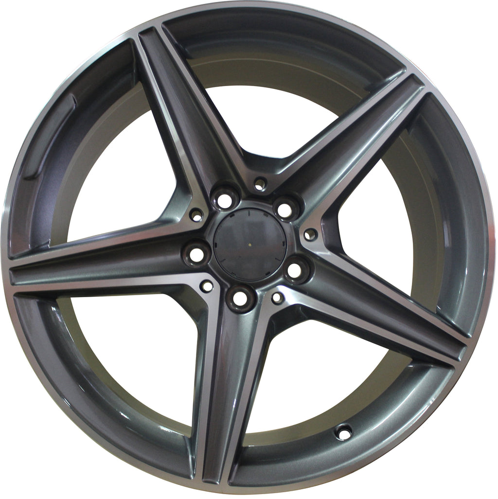 18" Mercedes C-Class E-Class Gunmetal Machined Wheels & Rims