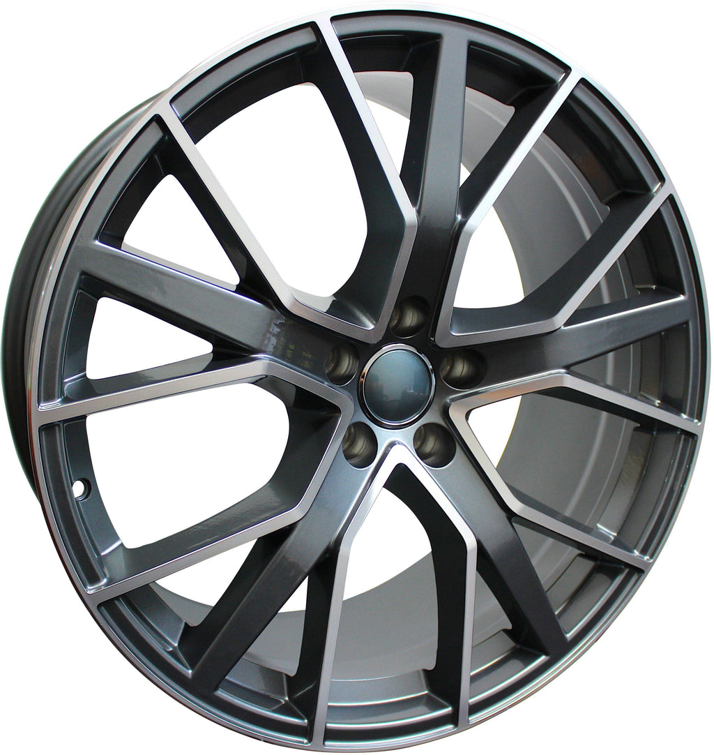22" Audi Q5 Q7 Q8 A6 A7 A8 S6 S7 S8 S-Line Gunmetal Machined Wheels & Rims