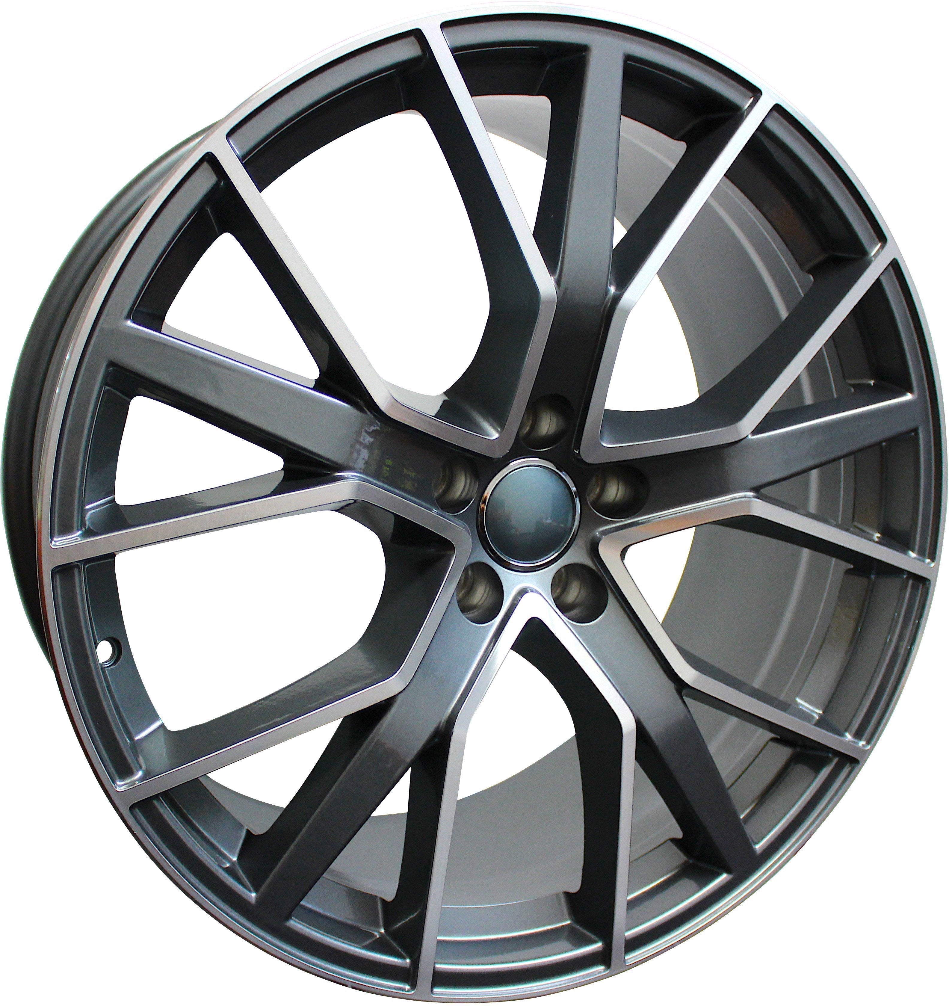 22" Audi Q5 Q7 Q8 A6 A7 A8 S6 S7 S8 S-Line Gunmetal Machined Wheels & Rims