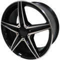 19" Mercedes S-Class S550 S600 S63 CL Staggered Black Machined Wheels & Rims