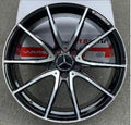19" Mercedes S-Class S550 S580 S600 Staggered Black Machined Style 61 Wheels & Rims