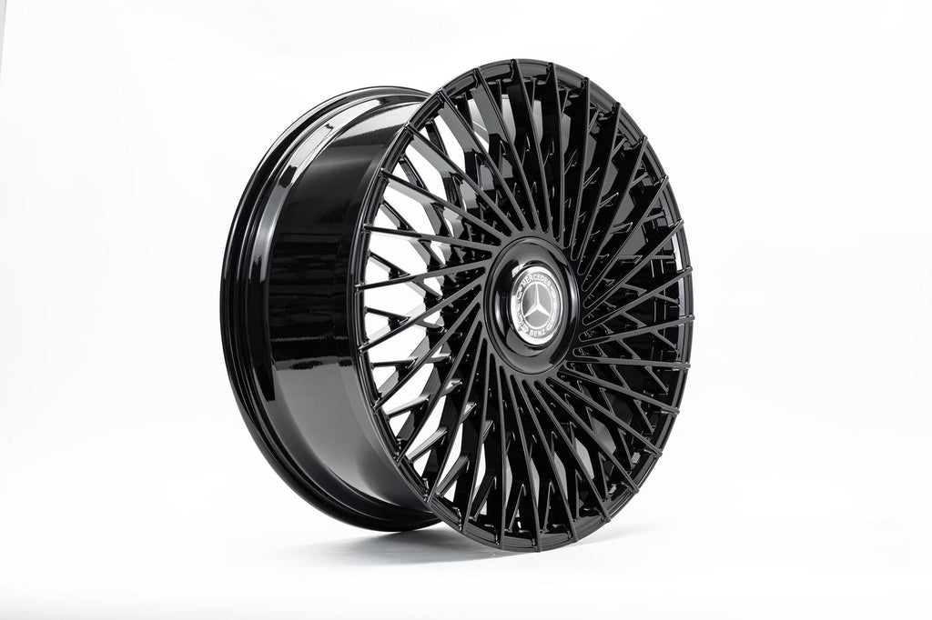 22" Mercedes S-Class Forged Staggered Gloss Black Style 6912 Wheels