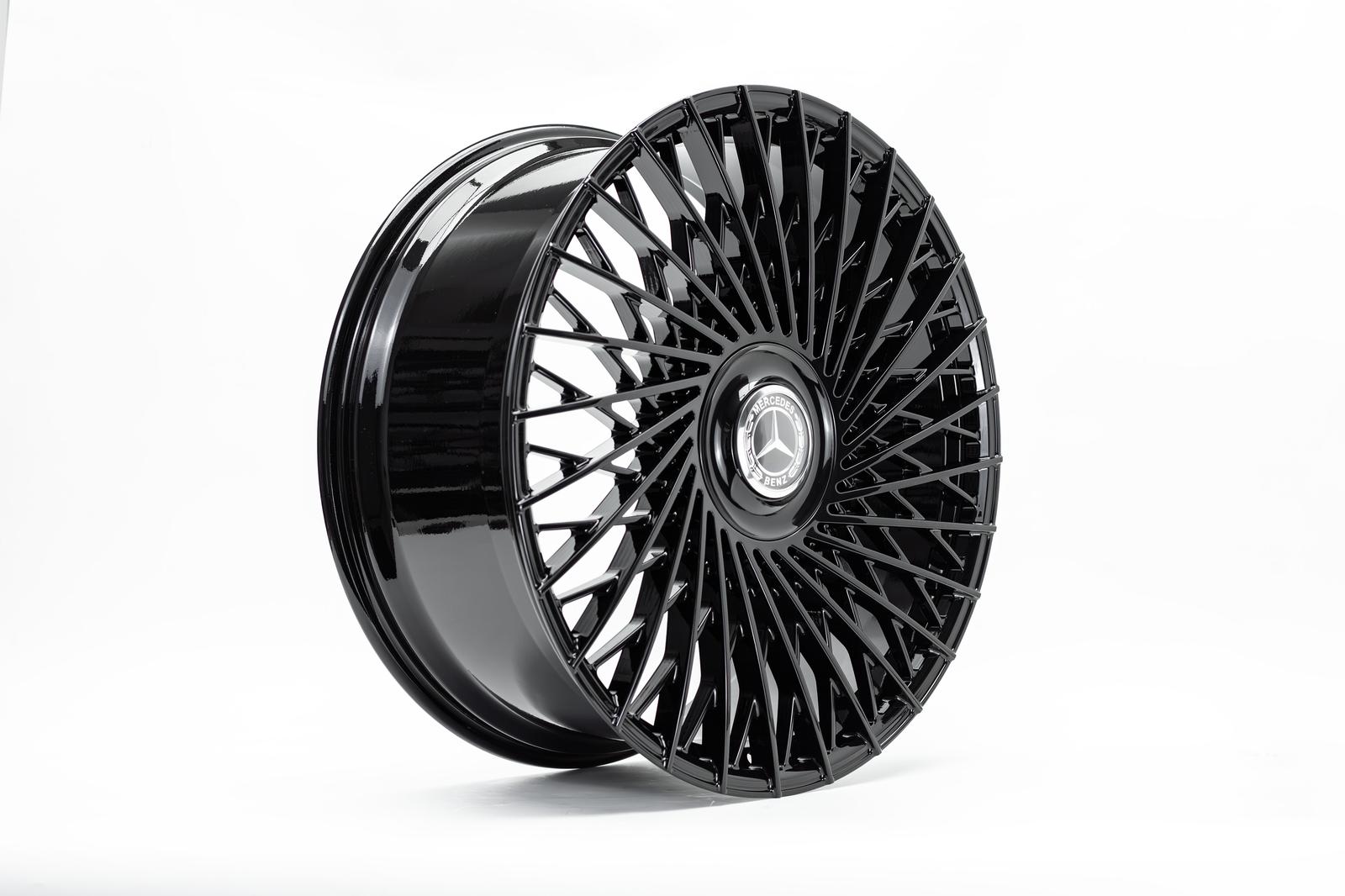 22" Mercedes S-Class Forged Staggered Gloss Black Style 6912 Wheels