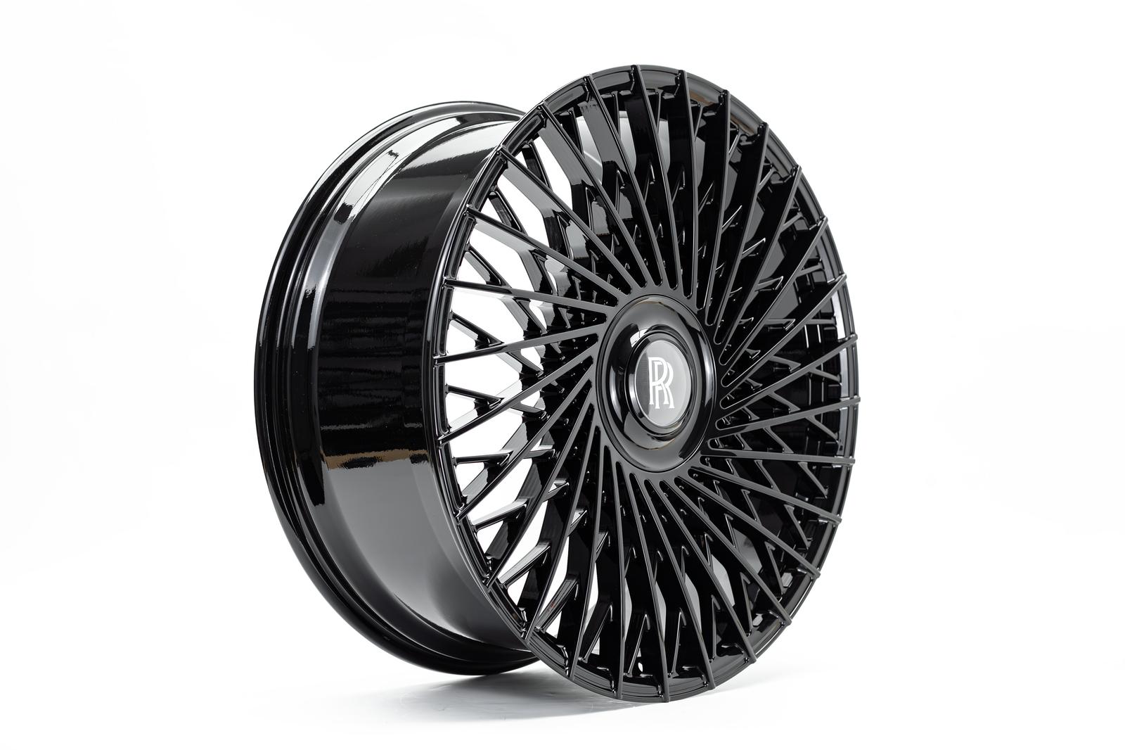 22" Rolls Royce Ghost Cullinan Phantom Forged Gloss Black Style 28 Wheels