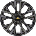 24" Chevy GMC Tahoe Yukon Sierra Silverado Snowflake Gloss Black Wheels & Rims