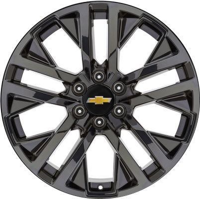 24" Chevy GMC Tahoe Yukon Sierra Silverado Snowflake Gloss Black Wheels & Rims