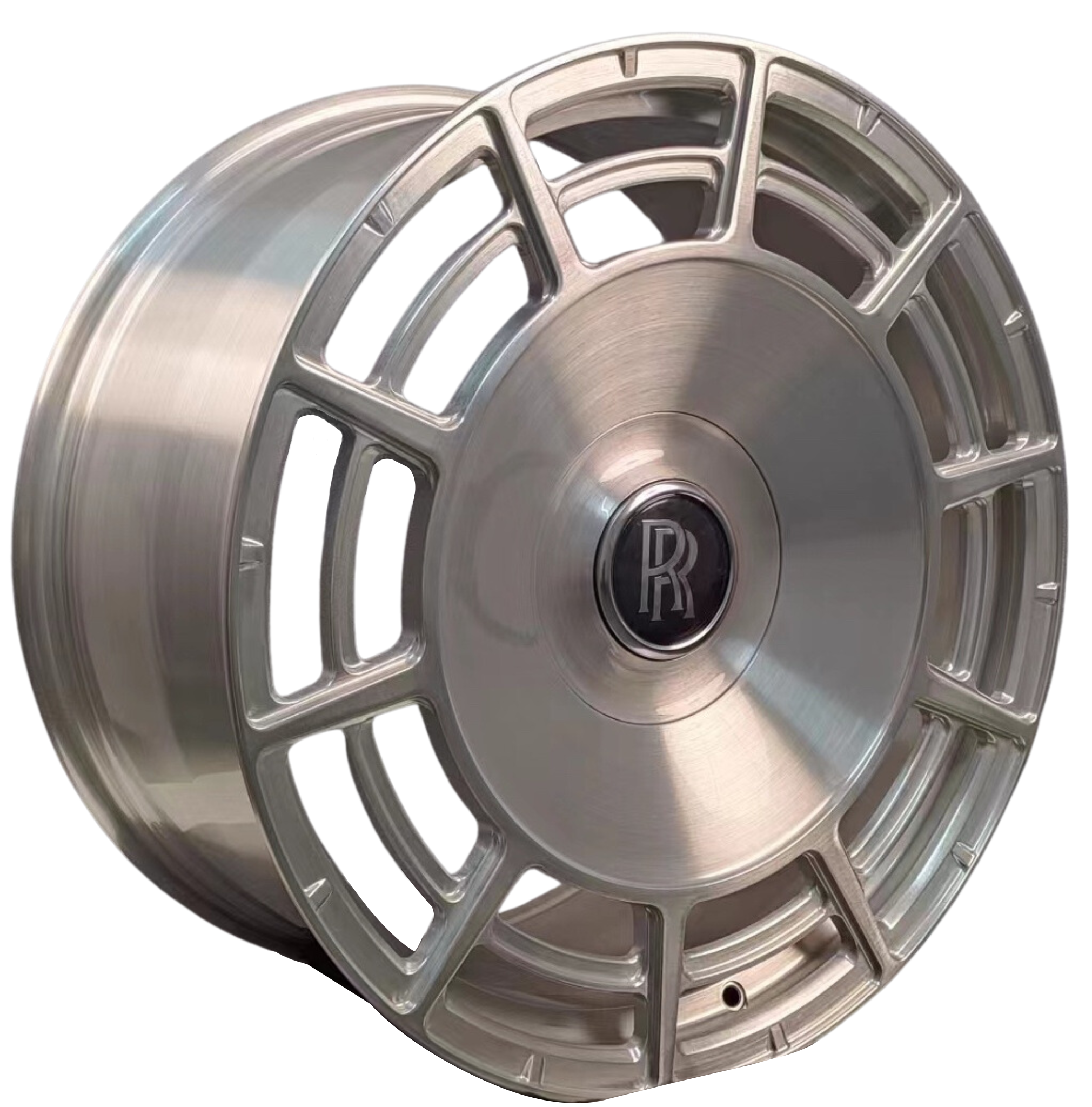 22" Rolls Royce Ghost Cullinan Phantom Forged Staggered Silver Brushed Style 22 Wheels & Rims