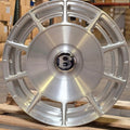 22" Bentley Continental GT Flying Spur Forged Silver Polished Style 16 Wheels