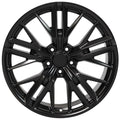 20" Chevy Camaro SS RS ZL1 Staggered Satin Black Wheels & Rims