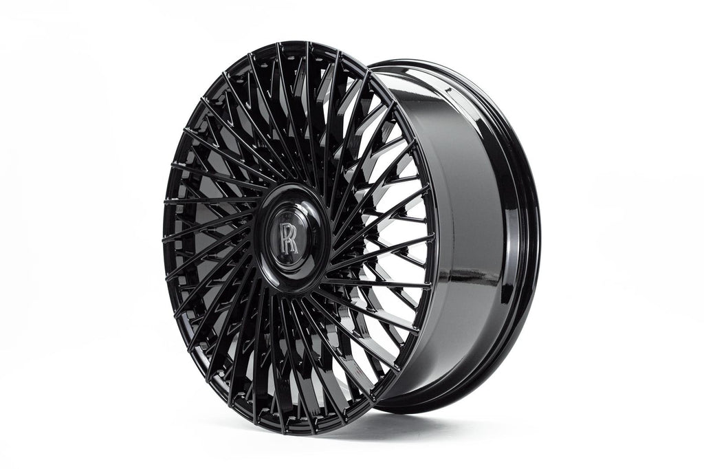 22" Rolls Royce Ghost Cullinan Phantom Forged Gloss Black Style 28 Wheels