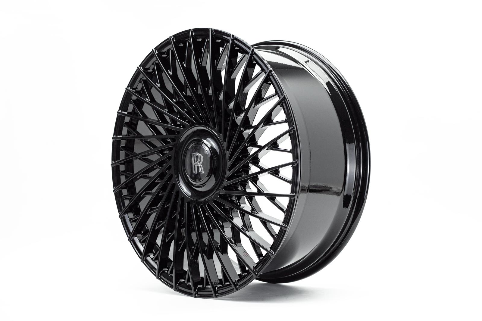 22" Rolls Royce Ghost Cullinan Phantom Forged Gloss Black Style 28 Wheels