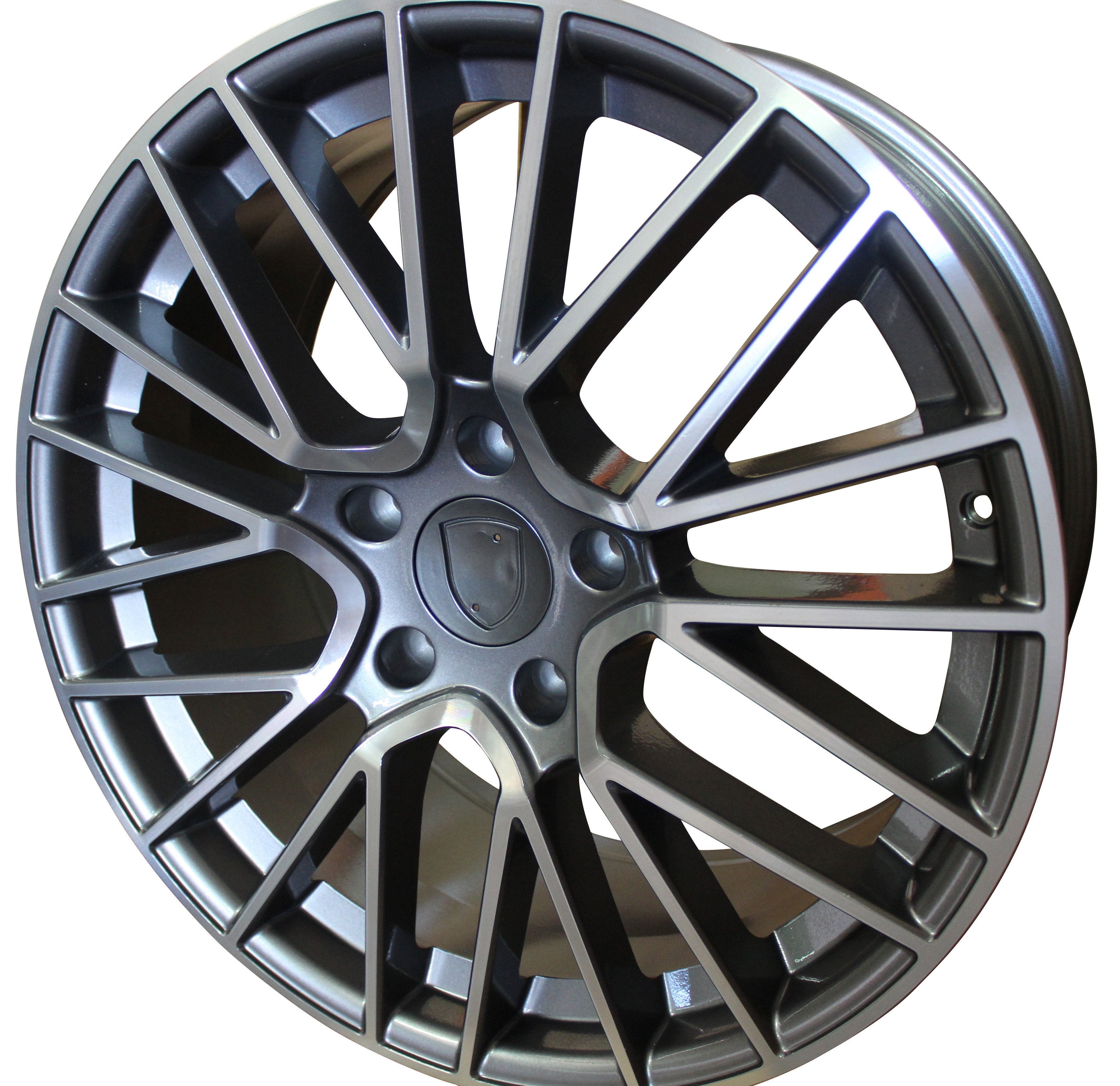 21" Porsche Cayenne Audi Q7 Spyder Mesh Gunmetal Machined Wheels & Rims