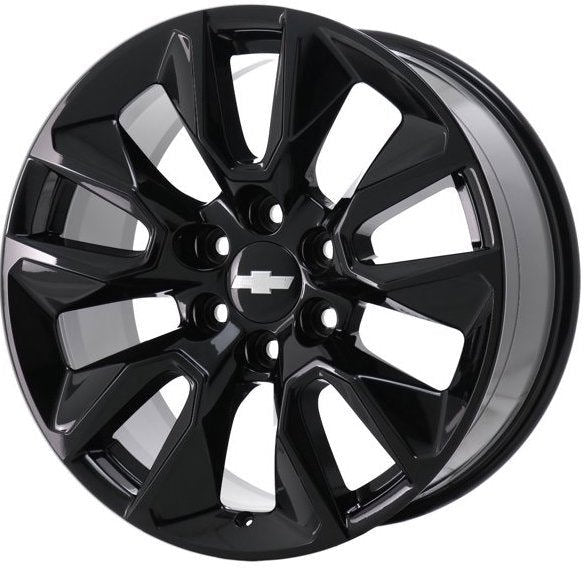 22" Chevy GMC Tahoe Yukon Sierra Silverado Gloss Black Wheels & Rims
