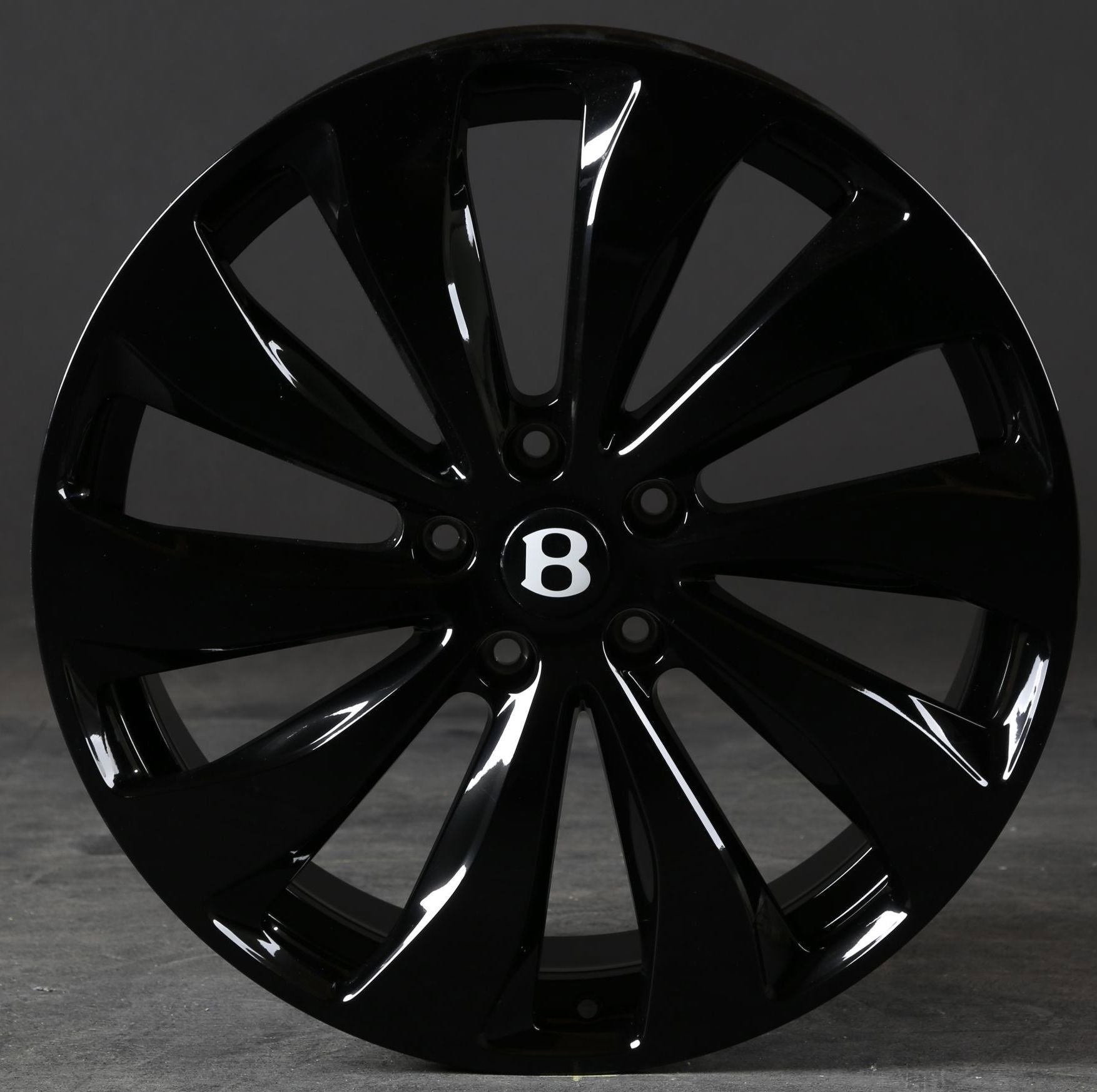 22" Bentley Continental GT Flying Spur Forged Staggered Gloss Black Wheels & Rims