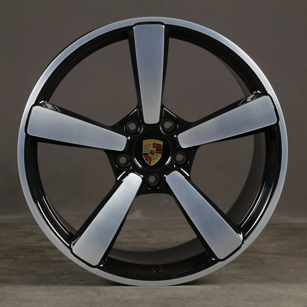 20"/21" Porsche 911 Carrera GTS Turbo S Forged Gloss Black Machined Style 29 Wheels & Rims