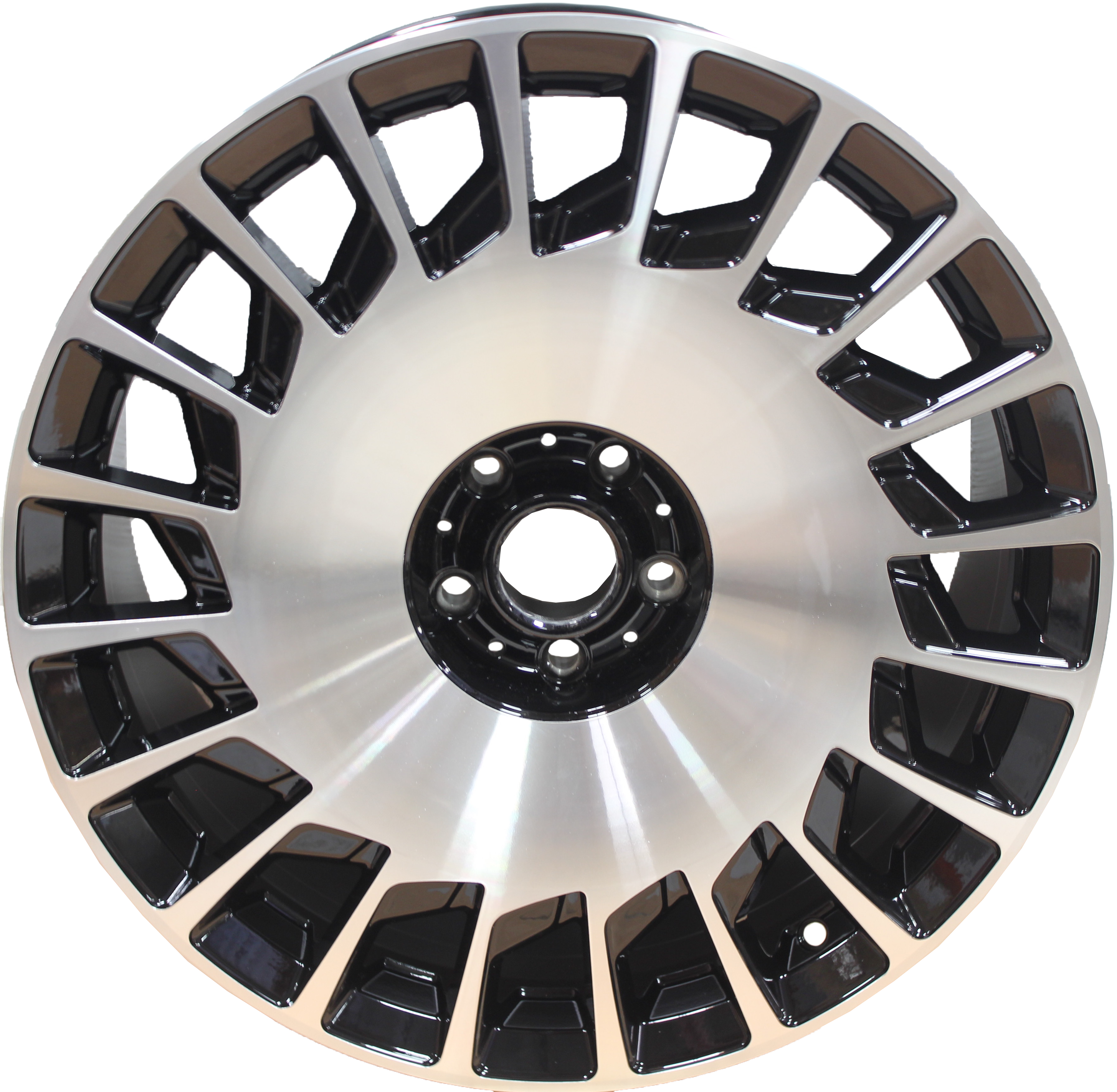 19" Mercedes S-Class Maybach Style Staggered Black Machined Wheels & Rims