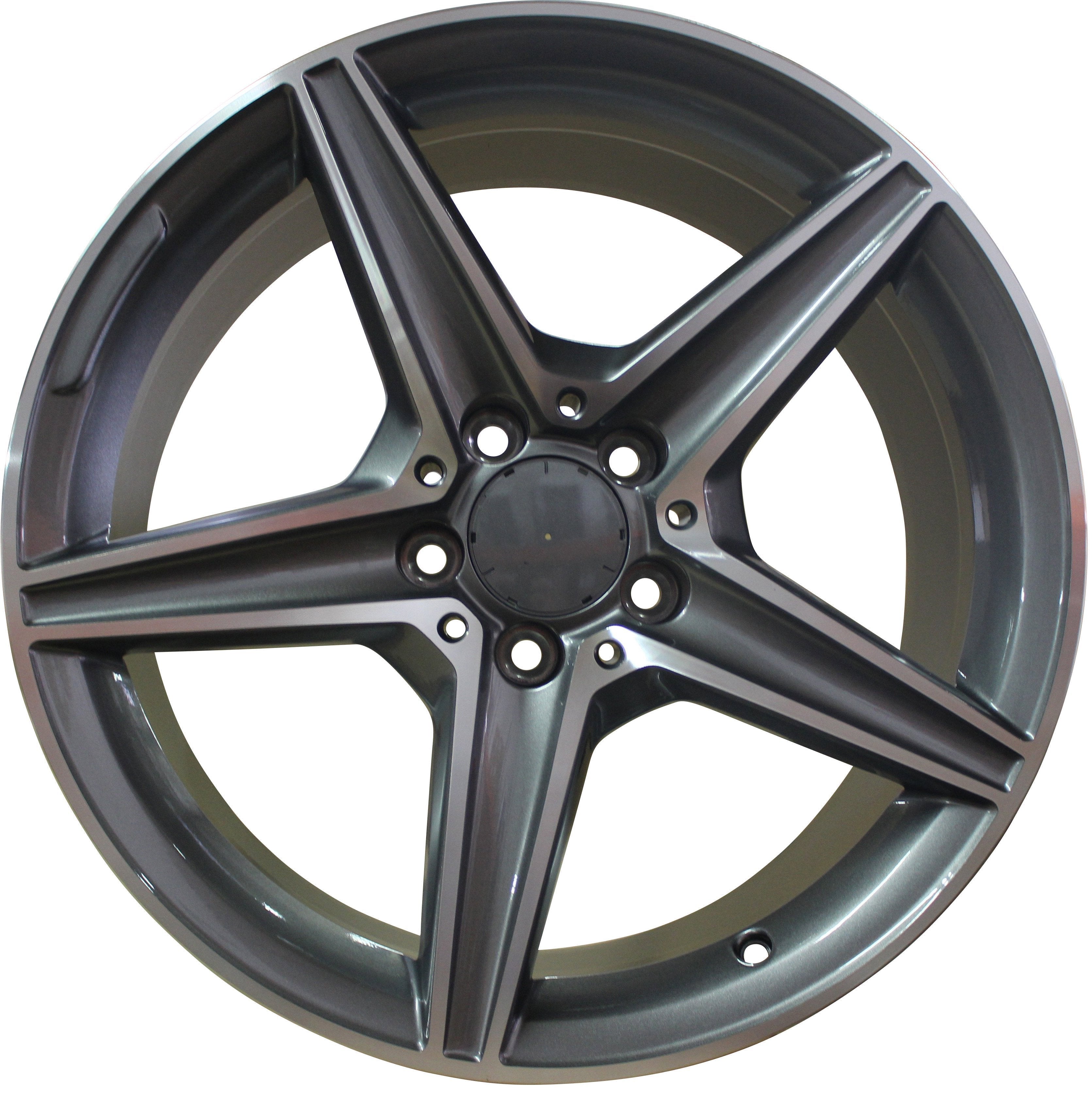19" Mercedes S-Class CL Staggered Gunmetal Machined Wheels & Rims