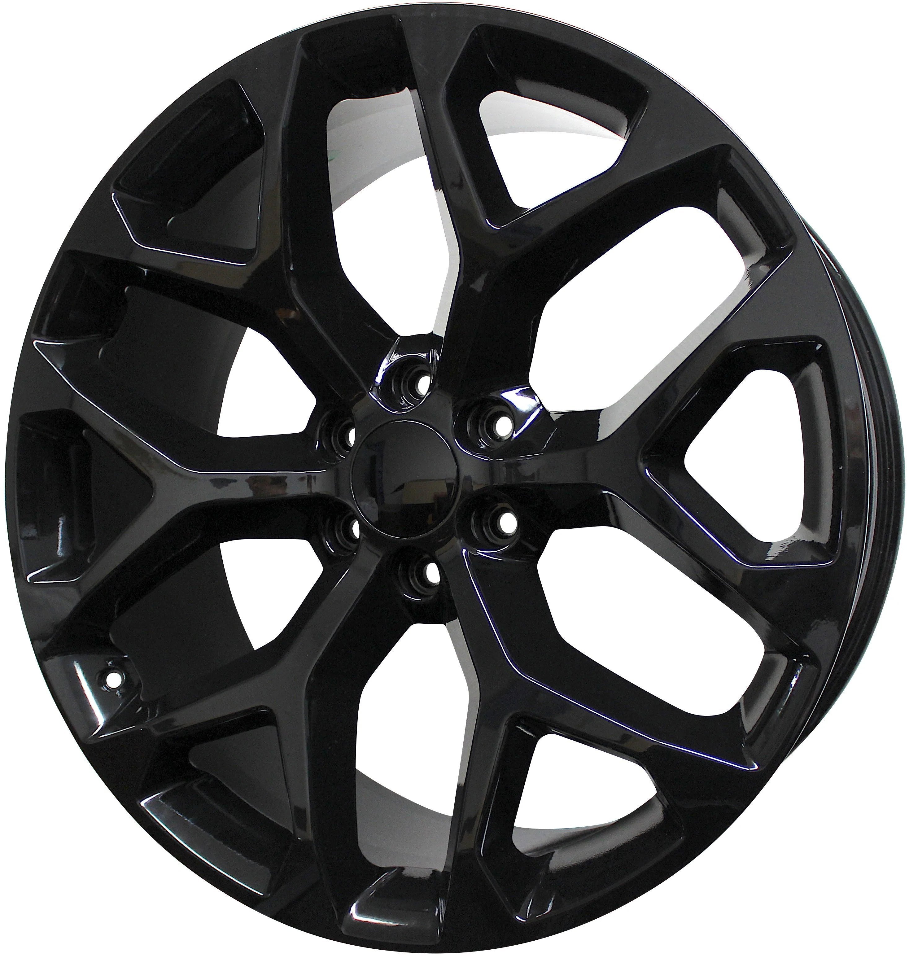 20" Chevy GMC Sierra Yukon Tahoe Snowflake Gloss Black Style 16 Wheels