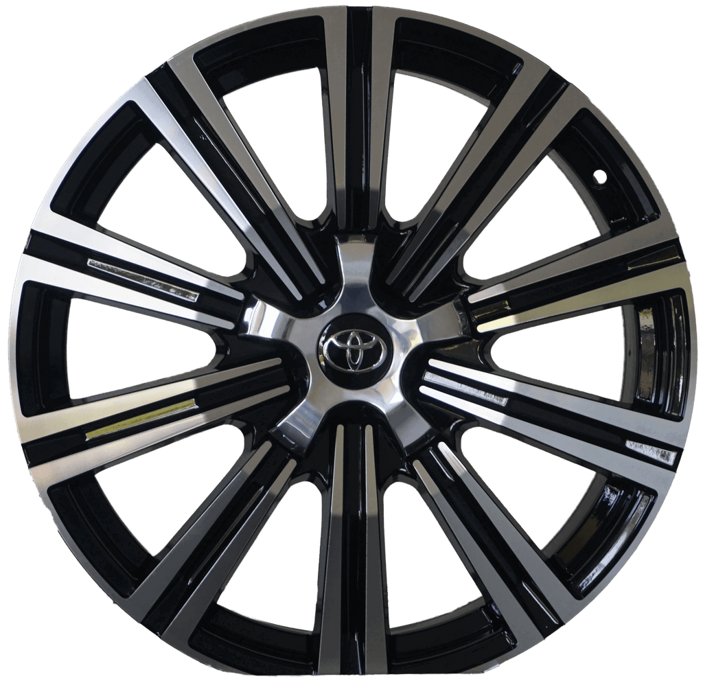 20" Toyota Tundra Sequoia Land Cruiser Lexus LX Black Machined Wheels & Rims