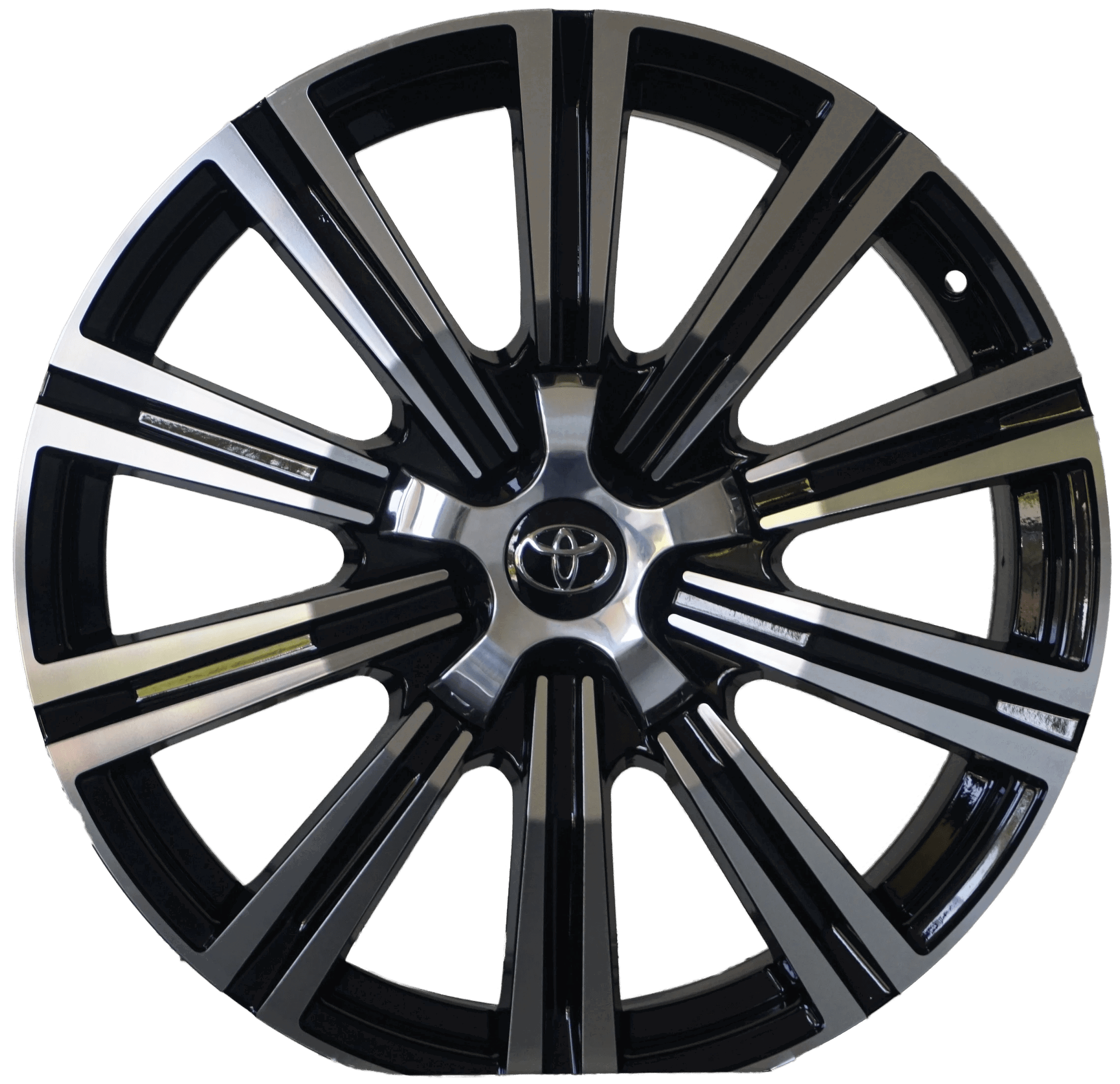 20" Toyota Tundra Sequoia Land Cruiser Lexus LX Black Machined Wheels & Rims