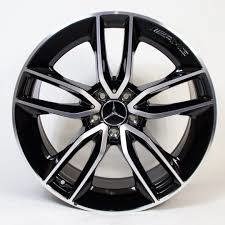 20" Mercedes S-Class E-Class Staggered Black Machined Style 40 Wheels
