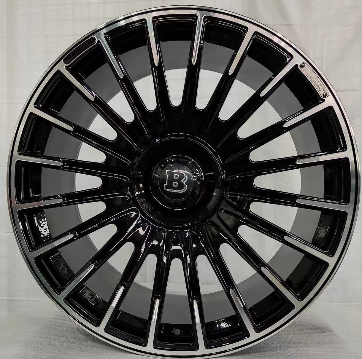 24" Mercedes G-Wagon G580 G550 G63 G65 Brabus Platinum Style Black Machined Wheels & Rims