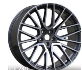 21" Porsche Macan Staggered Black Machined Style 1412 Wheels