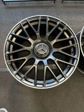 19" Mercedes E-Class S-Class E550 E350 S580 S550 Matte Black Machined Lip Wheels & Rims