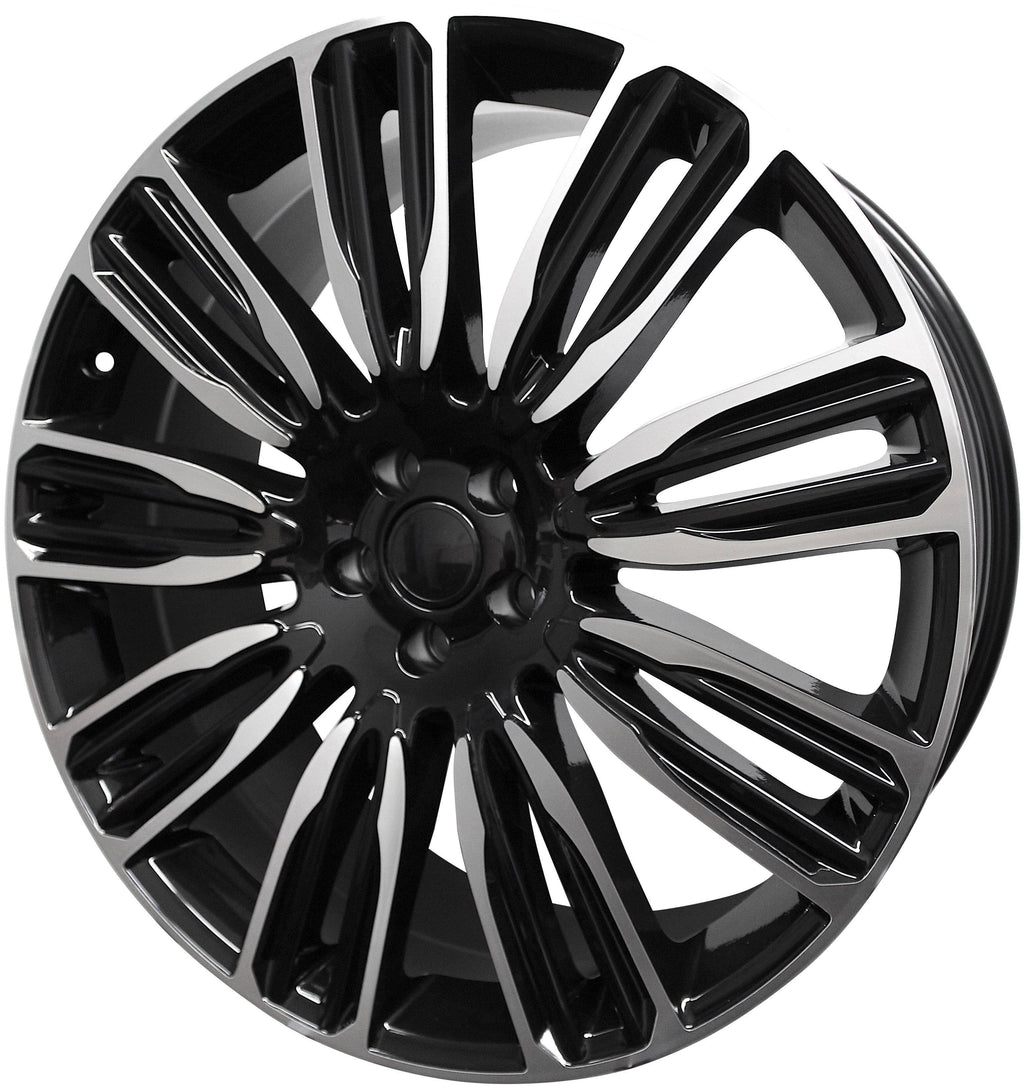 24" Range Rover Full Size / Sport / Defender Autobiography Black Machined Wheels & Rims
