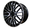 22" Porsche Cayenne S GTS Turbo Staggered Mesh Spyder Black Machined Wheels & Rims