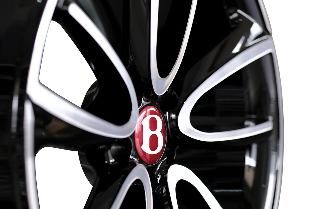 21" Bentley Continental GT Flying Spur Forged Staggered Black Machined Wheels & Rims