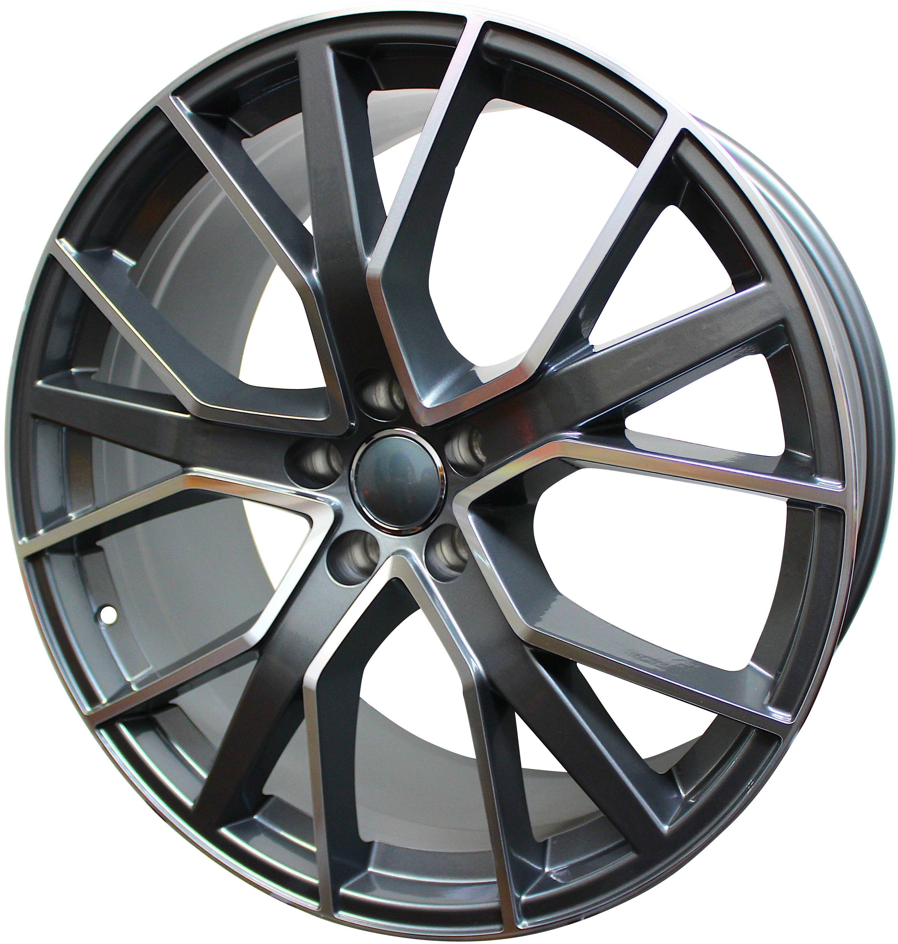 22" Audi Q5 Q7 Q8 A6 A7 A8 S6 S7 S8 S-Line Gunmetal Machined Wheels & Rims