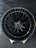 20" Mercedes S-Class E-Class Staggered Matte Black Machined Lip Style 74 Wheels