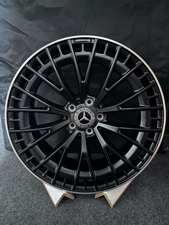 20" Mercedes S-Class E-Class Staggered Matte Black Machined Lip Style 74 Wheels