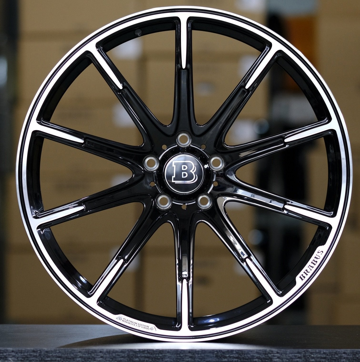 24" Mercedes G-Wagon G63 G580 Brabus Platinum Style Gloss Black Machined Wheels & Rims
