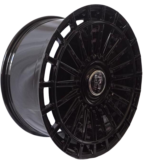 22" Rolls Royce Ghost Cullinan Phantom Forged Gloss Black Style 27 Wheels